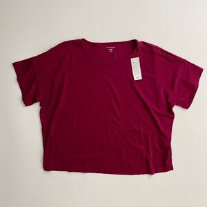 Eileen Fisher Nwt Roseberry Organic Cotton S/L Box Top Sleep Shirt XL